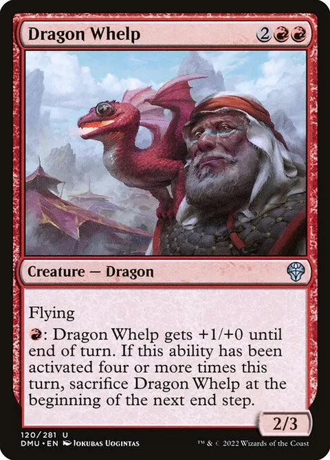 Dragon Whelp, carte 120 de Dominaria United