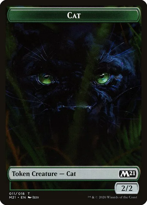 Cat, card 11 from Core Set 2021 Tokens