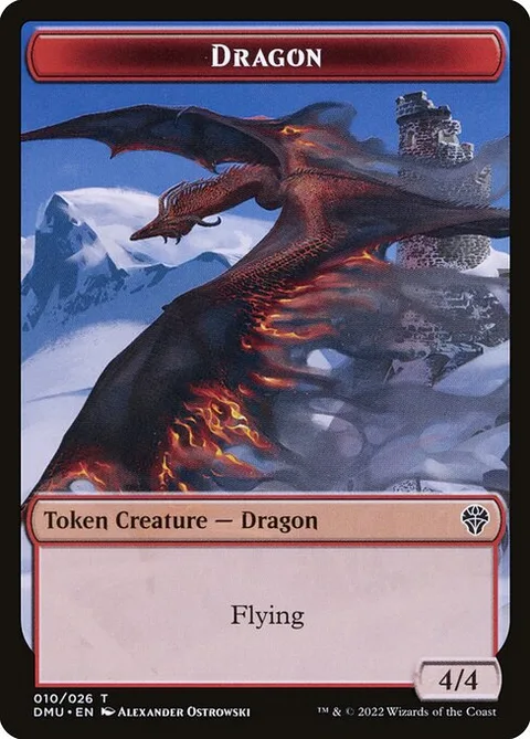Dragon, card 10 from Dominaria United Tokens
