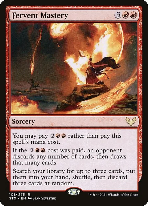 Fervent Mastery, card 101 from Strixhaven: School of Mages