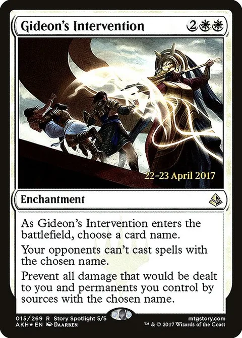 Gideon's Intervention, carte 15s de Amonkhet Promos