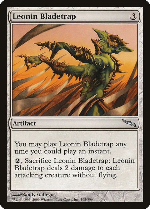 Leonin Bladetrap, card 192 from Mirrodin