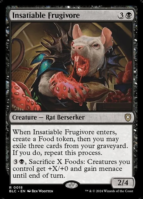 Insatiable Frugivore, carte 18 de Bloomburrow Commander