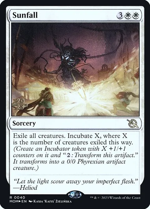 Sunfall, card 40s from March of the Machine Promos