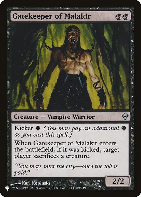 Gatekeeper of Malakir, card ZEN-89 from The List