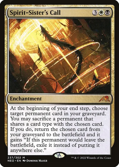 Spirit-Sister's Call, card 237 from Kamigawa: Neon Dynasty