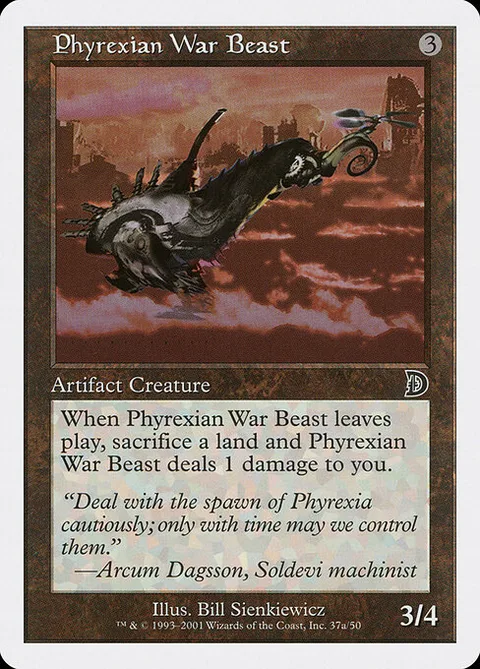 Phyrexian War Beast, card 37a from Deckmasters