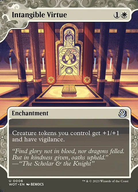 Intangible Virtue, card 6 from Wilds of Eldraine: Enchanting Tales