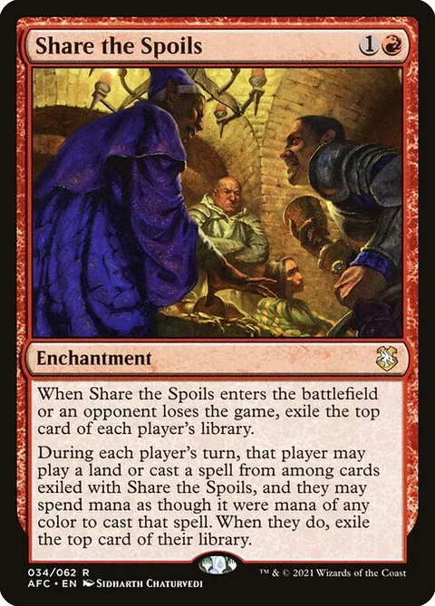 Share the Spoils, card 34 from Forgotten Realms Commander