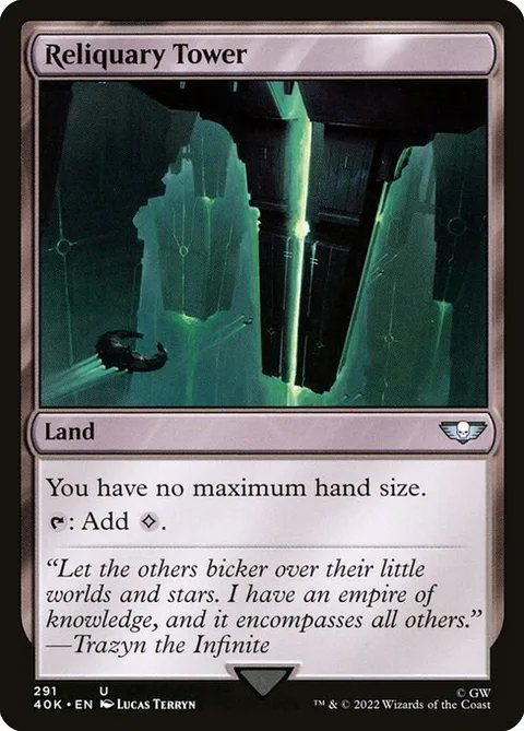 Reliquary Tower, card 291 from Warhammer 40,000 Commander