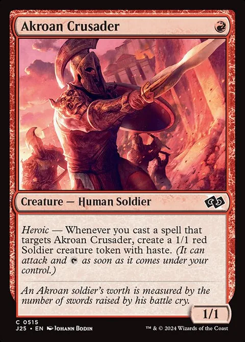 Akroan Crusader, card 515 from Foundations Jumpstart