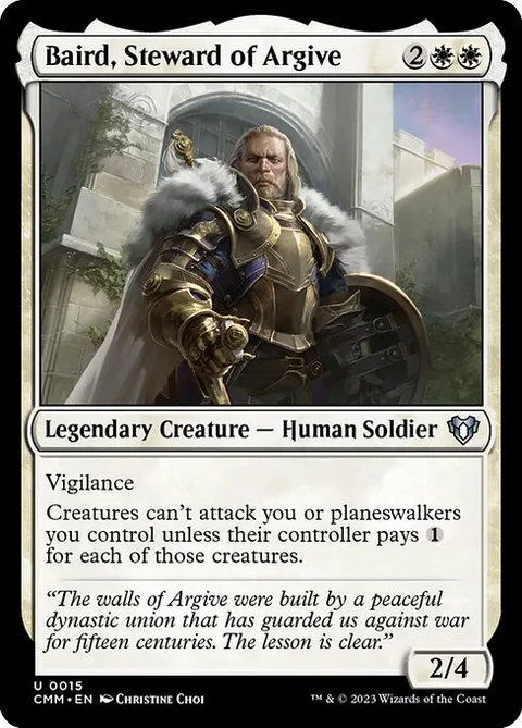 Baird, Steward of Argive, card 15 from Commander Masters