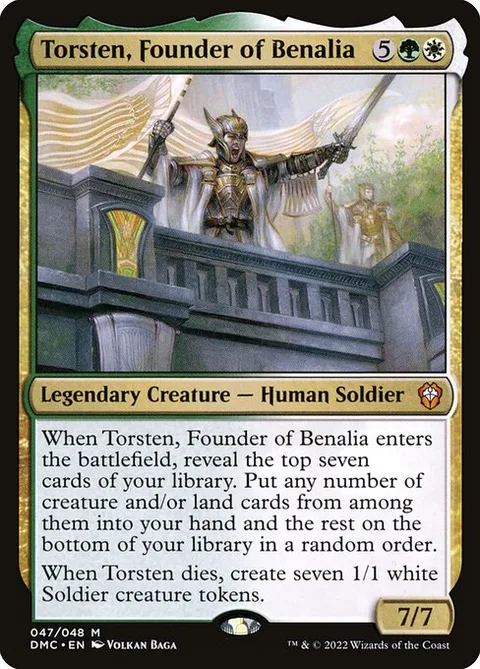 Torsten, Founder of Benalia, card 47 from Dominaria United Commander