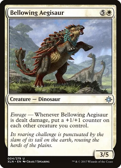 Bellowing Aegisaur, carte 4 de Ixalan