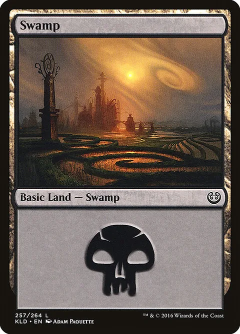 Swamp, card 257 from Kaladesh