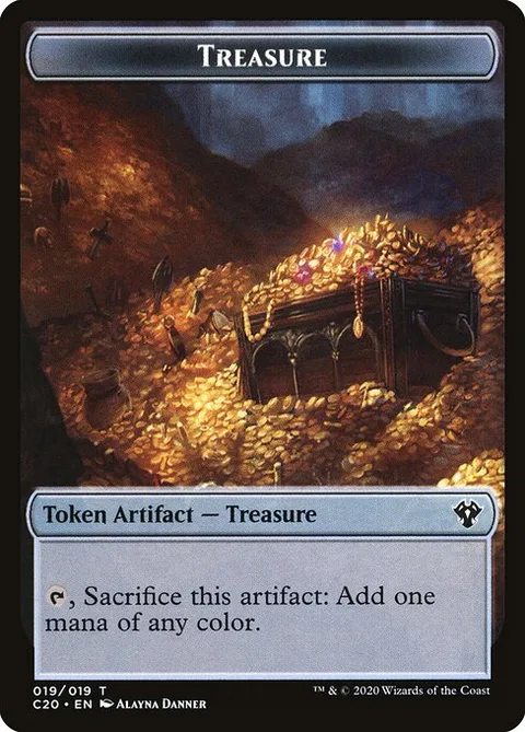 Treasure, card 19 from Commander 2020 Tokens