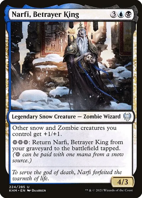 Narfi, Betrayer King, carte 224 de Kaldheim