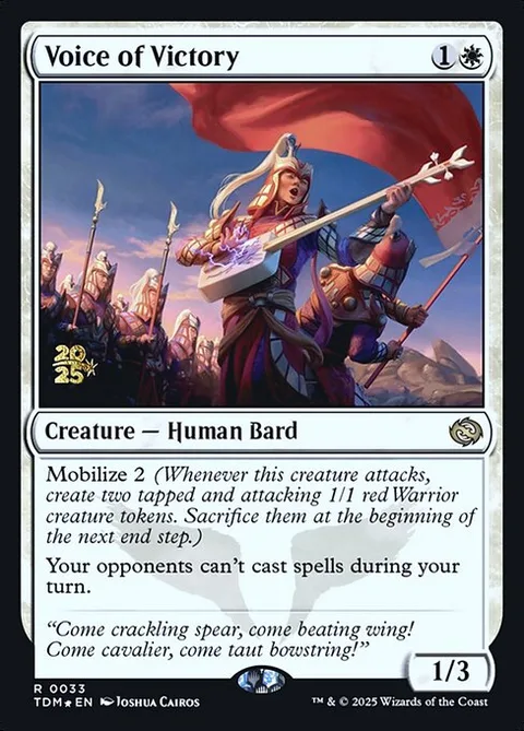 Voice of Victory, card 33s from Tarkir: Dragonstorm Promos
