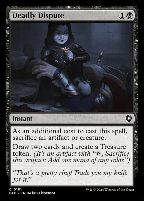 Deadly Dispute, card 181 from Bloomburrow Commander