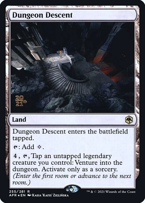 Dungeon Descent, card 255s from Adventures in the Forgotten Realms Promos