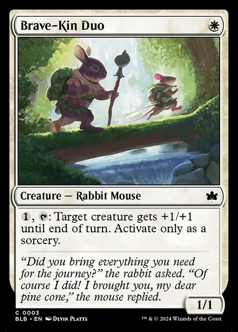 Brave-Kin Duo, card 3 from Bloomburrow