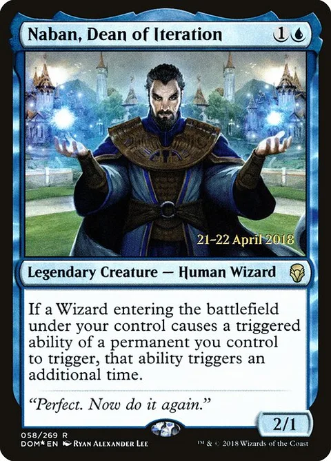 Naban, Dean of Iteration, carte 58s de Dominaria Promos