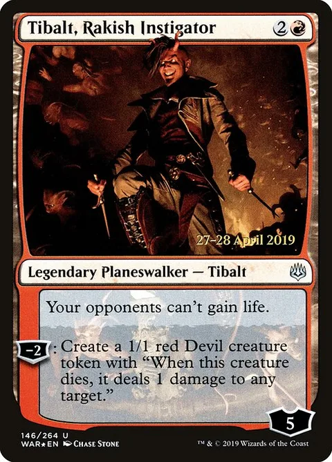 Tibalt, Rakish Instigator, card 146s from War of the Spark Promos
