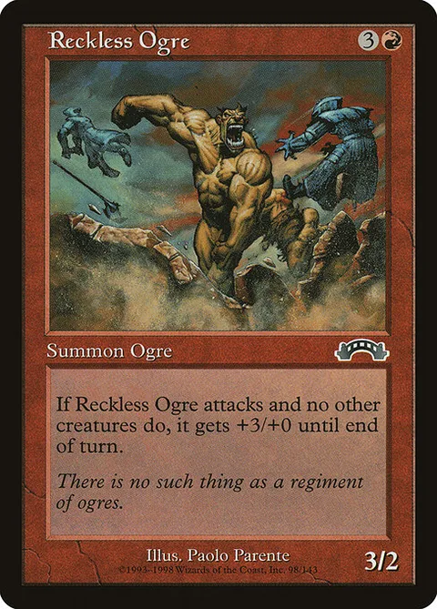 Reckless Ogre, card 98 from Exodus