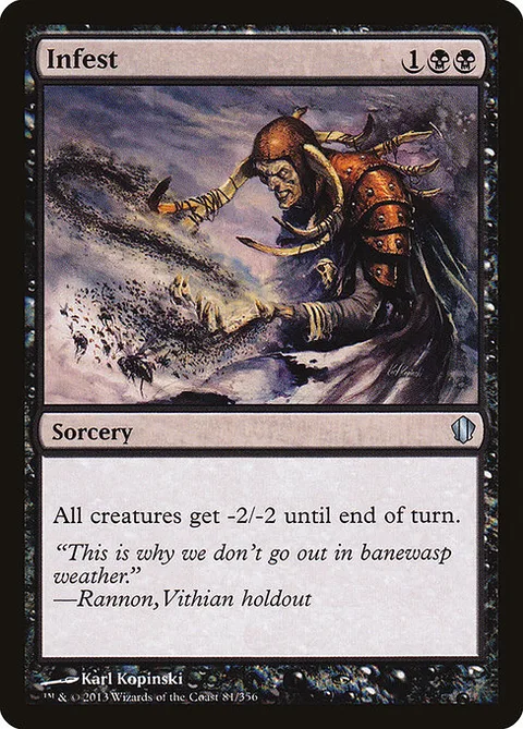 Infest, card 81 from Commander 2013