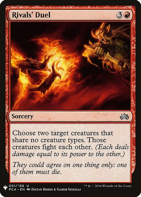 Rivals' Duel, card PCA-51 from The List