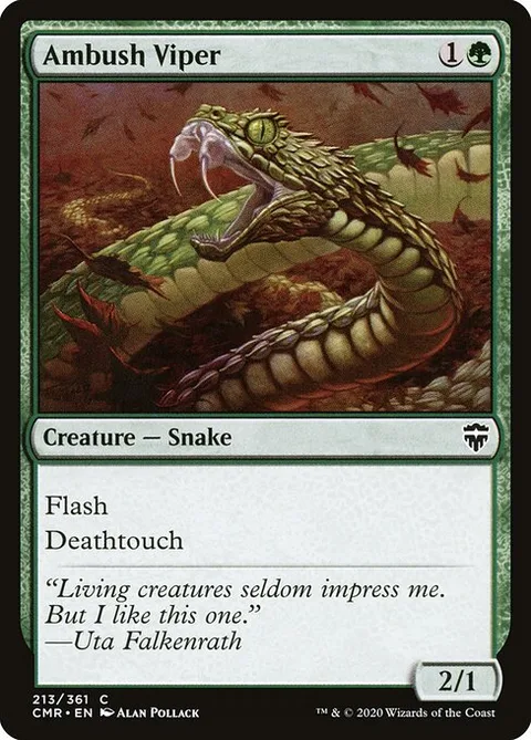 Ambush Viper, card 213 from Commander Legends