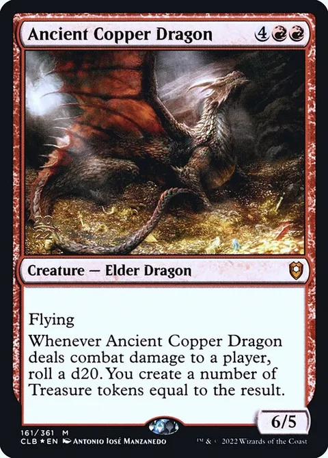 Ancient Copper Dragon, card 161s from Battle for Baldur's Gate Promos