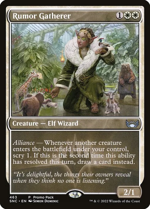 Rumor Gatherer, card 463 from Streets of New Capenna
