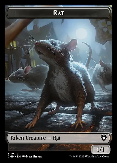 Rat, carte 17 de Commander Masters Tokens