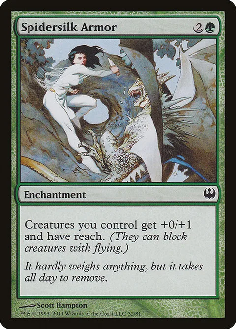Spidersilk Armor, carte 32 de Duel Decks: Knights vs. Dragons