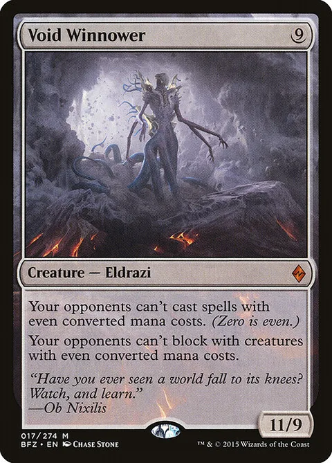 Void Winnower, card 17 from Battle for Zendikar
