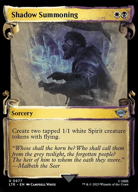 Shadow Summoning, carte 677 de The Lord of the Rings: Tales of Middle-earth