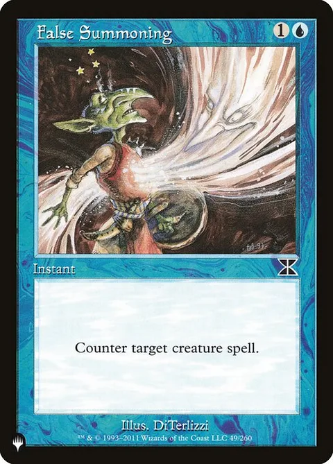 False Summoning, carte ME4-49 de The List