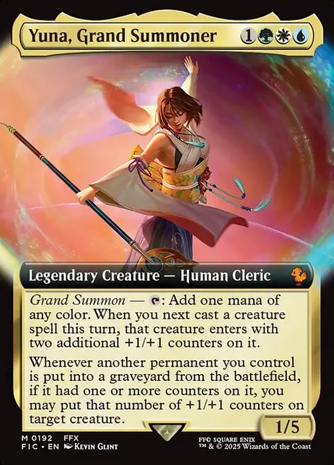 Yuna, Grand Summoner, card 192 from Final Fantasy Commander