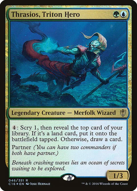 Thrasios, Triton Hero, carte 46 de Commander 2016