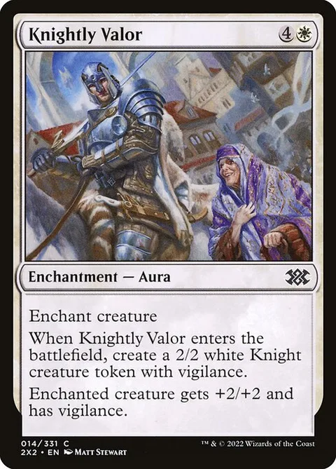 Knightly Valor, card 14 from Double Masters 2022