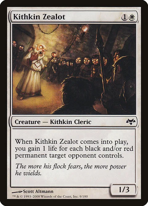 Kithkin Zealot, card 9 from Eventide