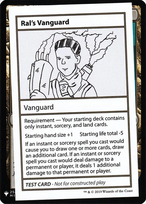 Ral's Vanguard, card 1 from Mystery Booster Playtest Cards 2019