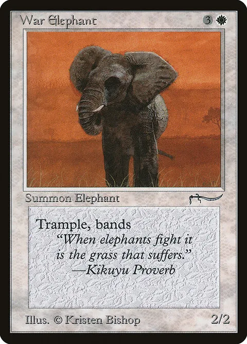 War Elephant, carte 11 de Arabian Nights