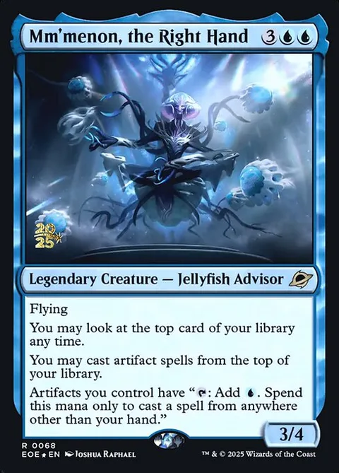 Mm'menon, the Right Hand, card 68s from Edge of Eternities Promos