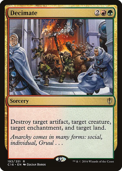 Decimate, card 193 from Commander 2016