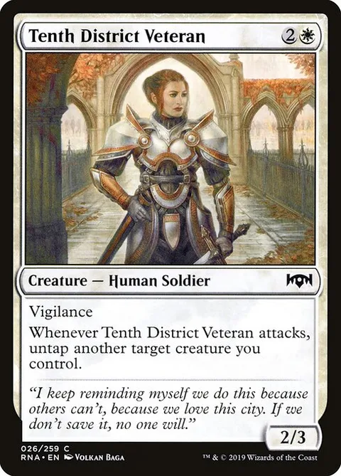 Tenth District Veteran, card 26 from Ravnica Allegiance