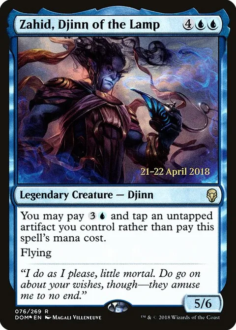 Zahid, Djinn of the Lamp, card 76s from Dominaria Promos