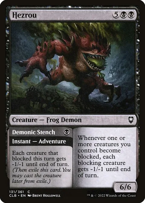 Hezrou // Demonic Stench, card 131 from Commander Legends: Battle for Baldur's Gate