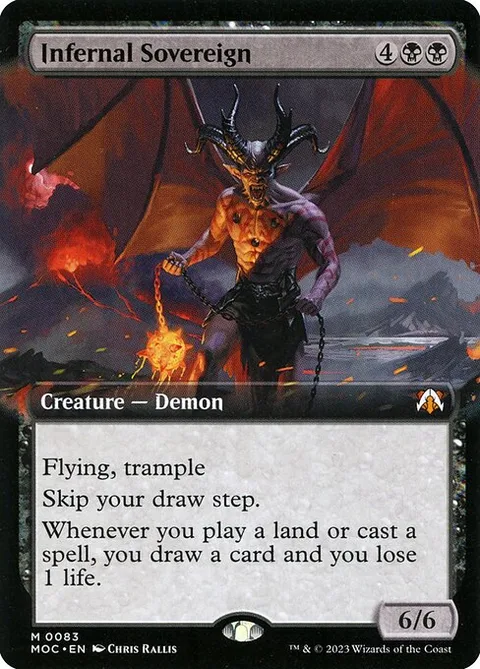 Infernal Sovereign, card 83 from March of the Machine Commander